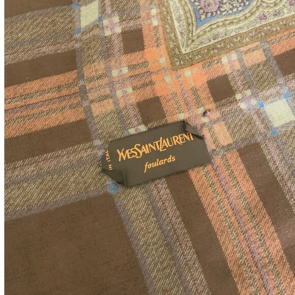 YSL Yves Saint Laurent Rive Gauche Vintage HUGE Cashmere Shawl